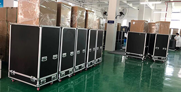 Warehouse for storing beauty equipment from coolpretty manufacturer production line
